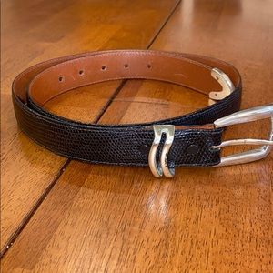 EUC. Genuine Lizard belt. 34”. Made in USA.